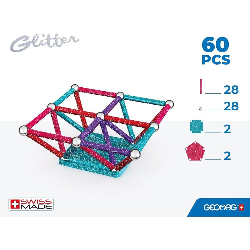 Geomag - Educational Glitter Panels And Magnetic Rods 60 Pieces - 536 - Image 4